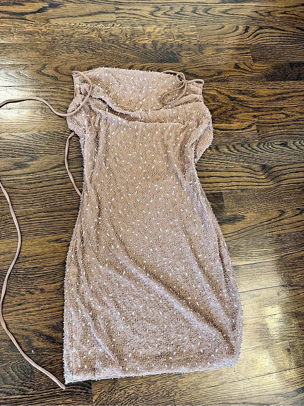 Light brown Sequin Mini Dress Like New